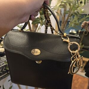 Dior Black Satchel with Gold Accents